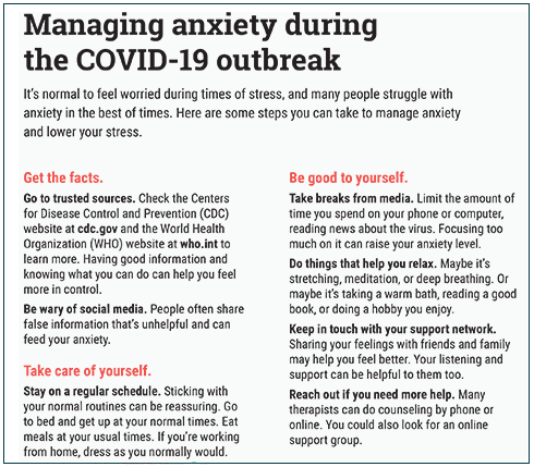 Managing anxiety